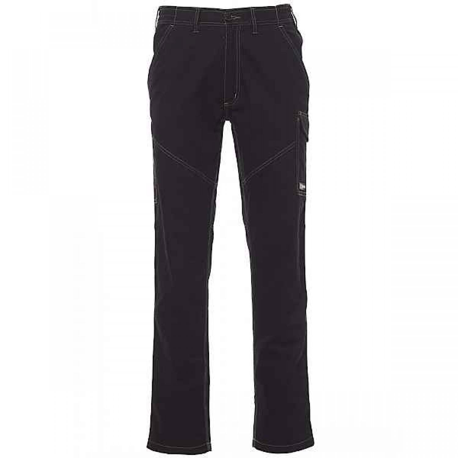 PAYPER Worker Work Trousers Black 100% Cotton Unisex - Reflective Work Pants