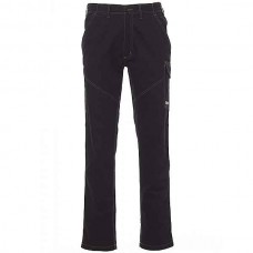PAYPER Worker Work Trousers Black 100% Cotton Unisex - Reflective Work Pants