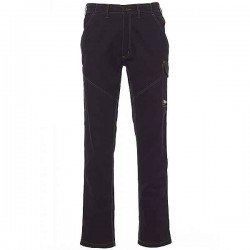 PAYPER Worker Work Trousers Black 100% Cotton Unisex - Reflective Work Pants