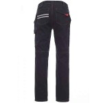 PAYPER Worker Work Trousers Blue 100% Cotton Unisex - Reflective Work Pants