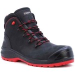 BASE Be-Uniform Top S3 HRO CI HI SRC Work Safety Boots Black-Red Water-Resistant - Ankle Support Safety Boots