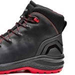 BASE Be-Uniform Top S3 HRO CI HI SRC Work Safety Boots Black-Red Water-Resistant - Ankle Support Safety Boots