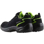 BASE Harlem S1P SRC Safety Low Shoes Black-Green Unisex - Safety Low Shoes
