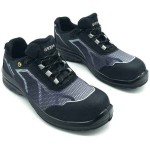 BASE Oren S3 ESD SRC Safety Low Shoes Unisex Black-Grey Water-Resistant - Safety Low Shoes