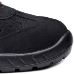 BASE Toledo S1P SRC Δερμάτινα Παπούτσια Ασφαλείας Εργασίας Μαύρο-Κόκκινο Unisex - Δερμάτινο Κοντό Παπούτσι για Ασφάλεια Ποδιού