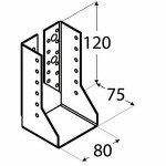 Folded Joist Hanger 80x120x75mm DOMAX Galvanized WBZ 26 Folded Joist Hanger 80x120x75mm DOMAX Galvanized WBZ 26