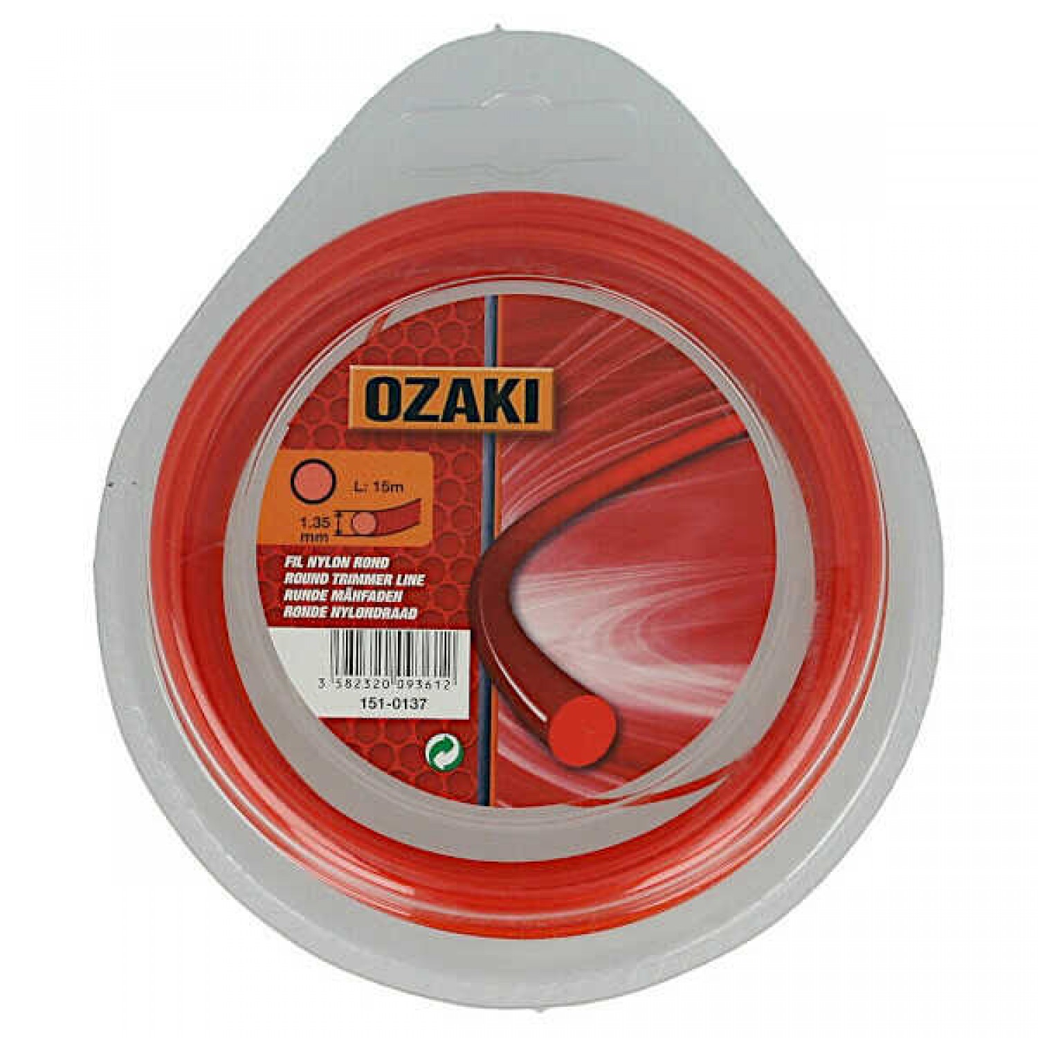 Round Cord 1.35mm x 15m OZAKI - Brushcutter Lines & Cords Round Cord 1.35mm x 15m OZAKI - Cords