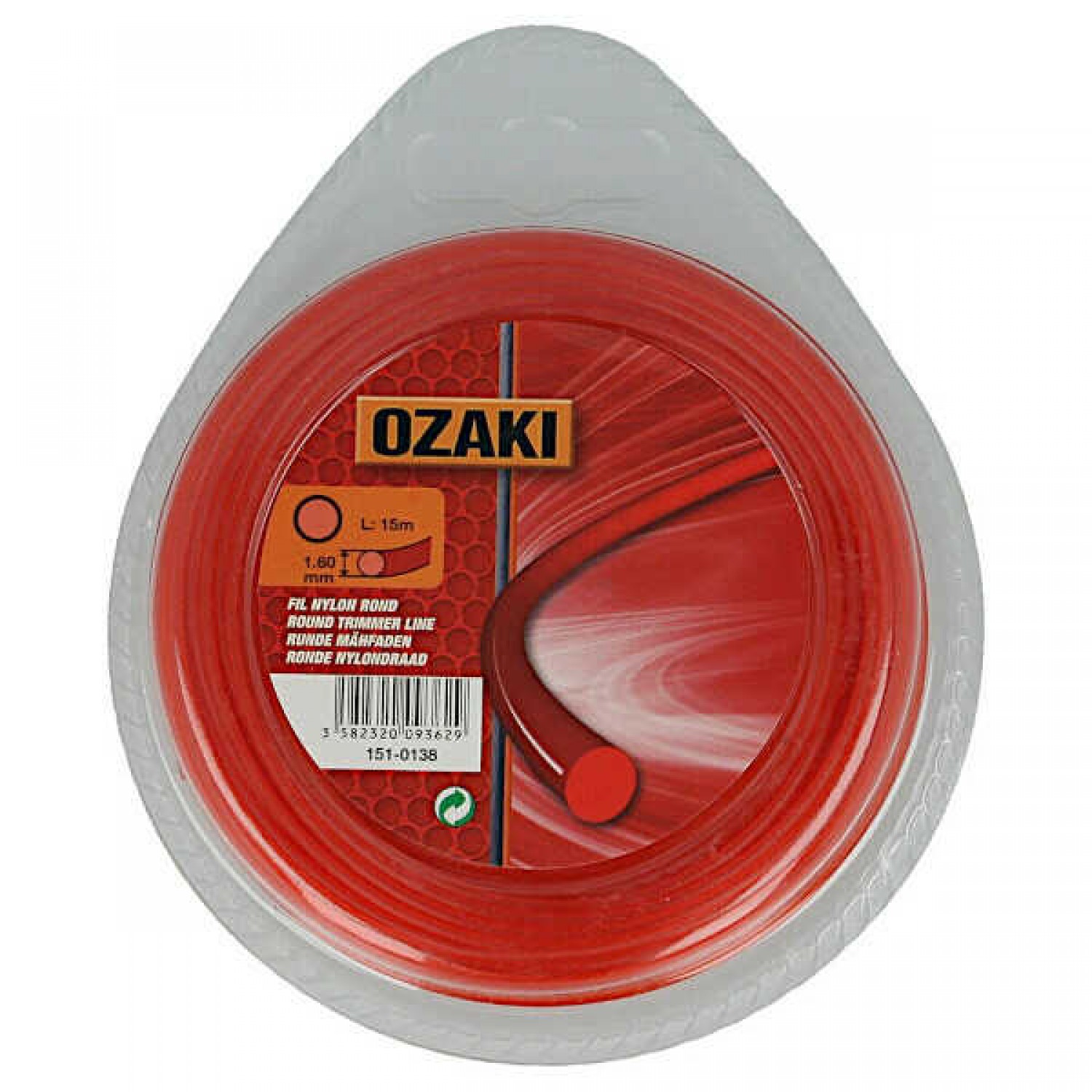 Round Cord 1.6mm x 15m OZAKI - Brushcutter Lines & Cords Round Cord 1.6mm x 15m OZAKI - Cords