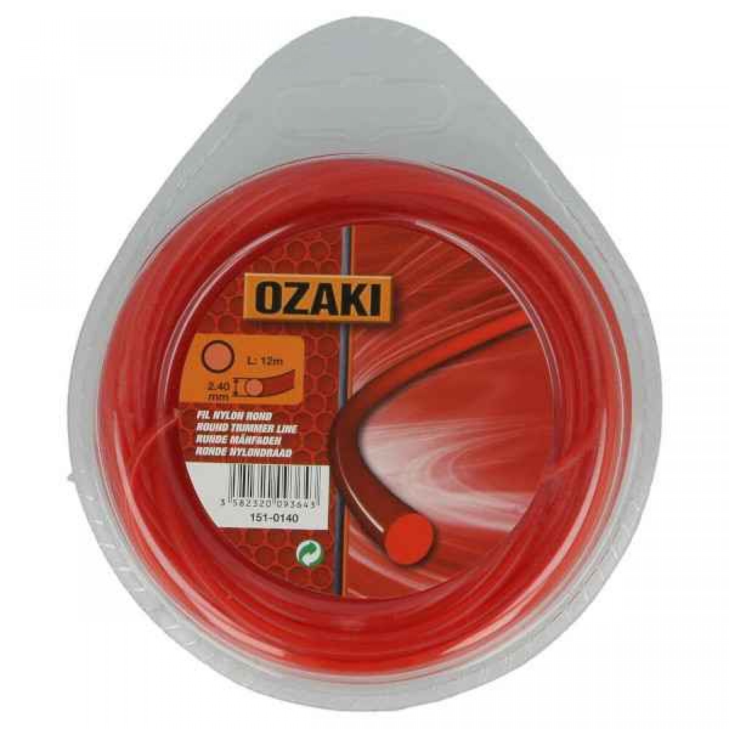 Μεσινέζα Στρογγυλή 2,4mm x 12m OZAKI Μεσινέζα Στρογγυλή 2,4mm x 12m OZAKI - Μεσινέζες Στρογγυλές Θαμνοκοπτικών