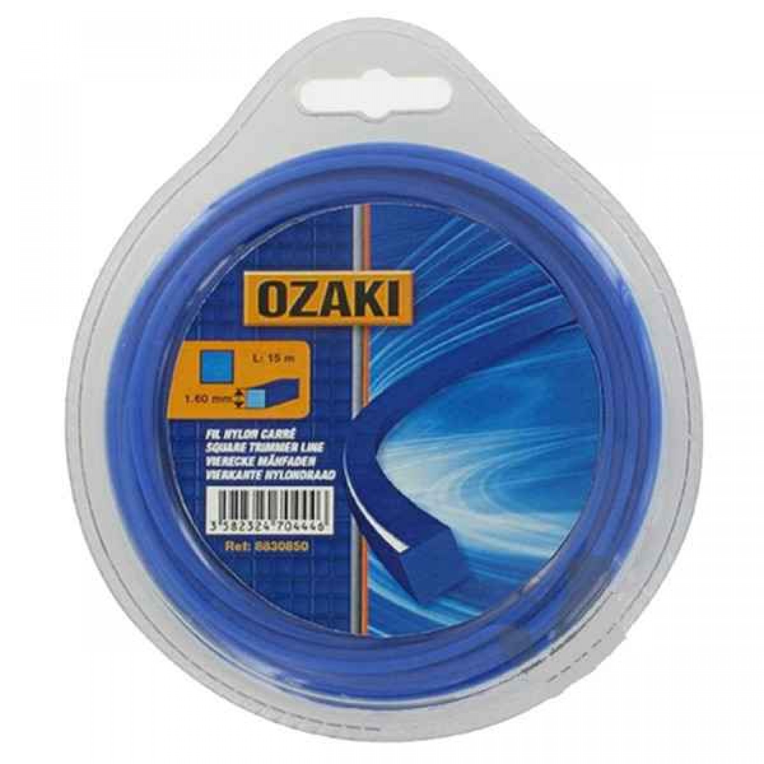 Μεσινέζα Τετράγωνη 3mm x 9m OZAKI Μεσινέζα Τετράγωνη 3mm x 9m OZAKI - Μεσινέζες Τετράγωνες Θαμνοκοπτικών