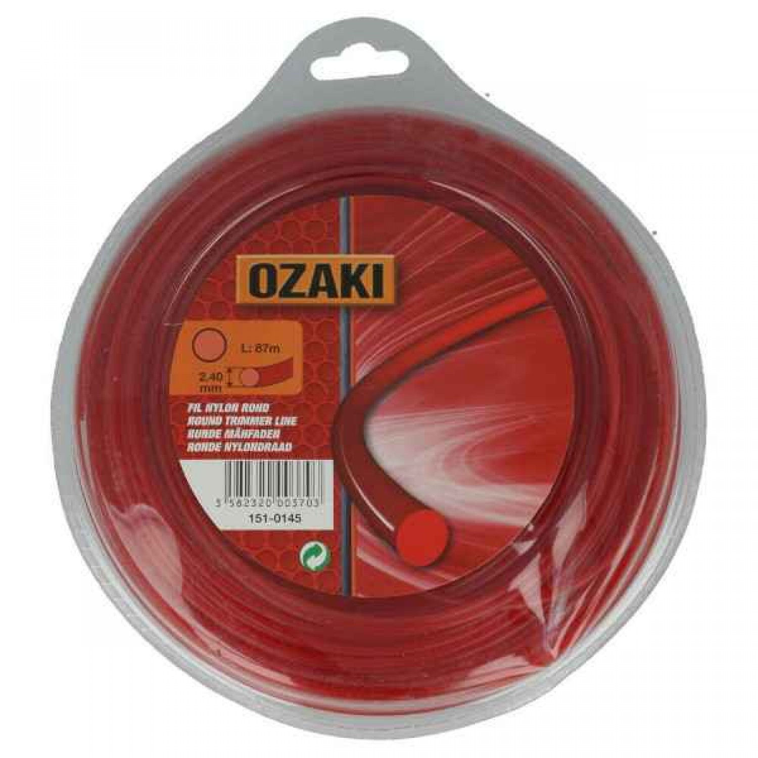 Round Cord 2.4mm x 87m OZAKI Round Cord 2.4mm x 87m OZAKI - Round Trimmer Cords