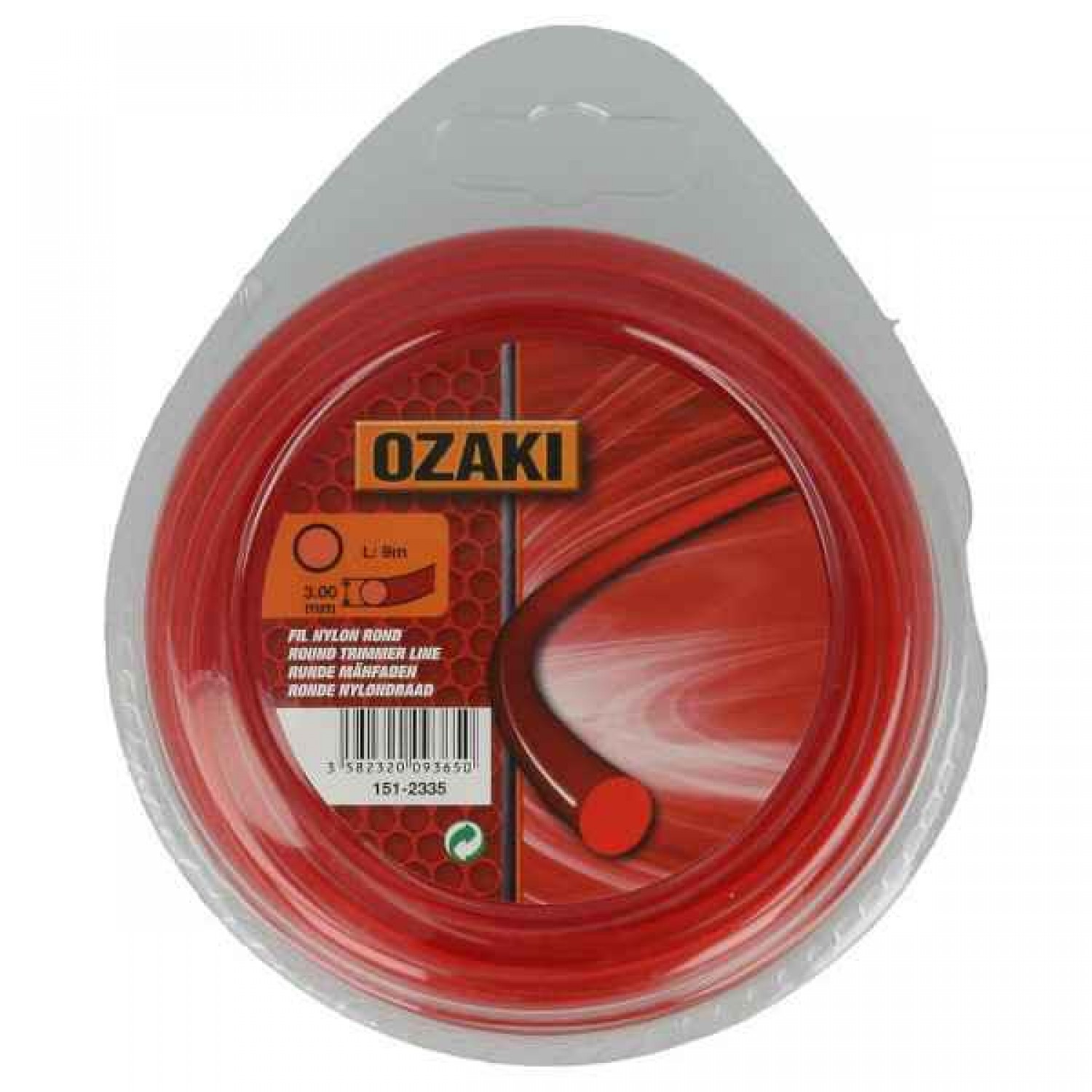 Round Cord 3mm x 9m OZAKI Round Cord 3mm x 9m OZAKI - Round Trimmer Cords