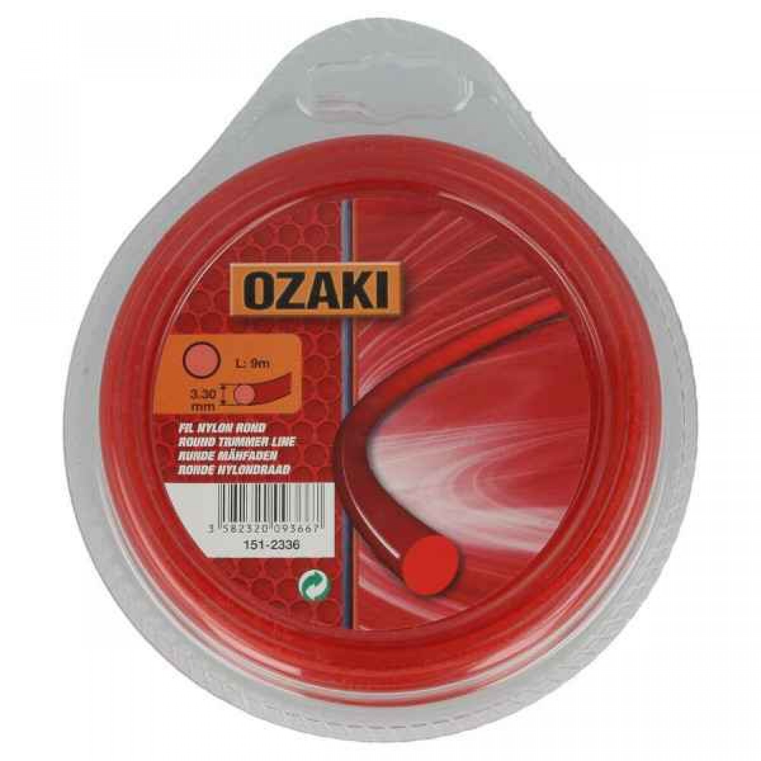 Round Cord 3.3mm x 9m OZAKI Round Cord 3.3mm x 9m OZAKI - Round Trimmer Cords