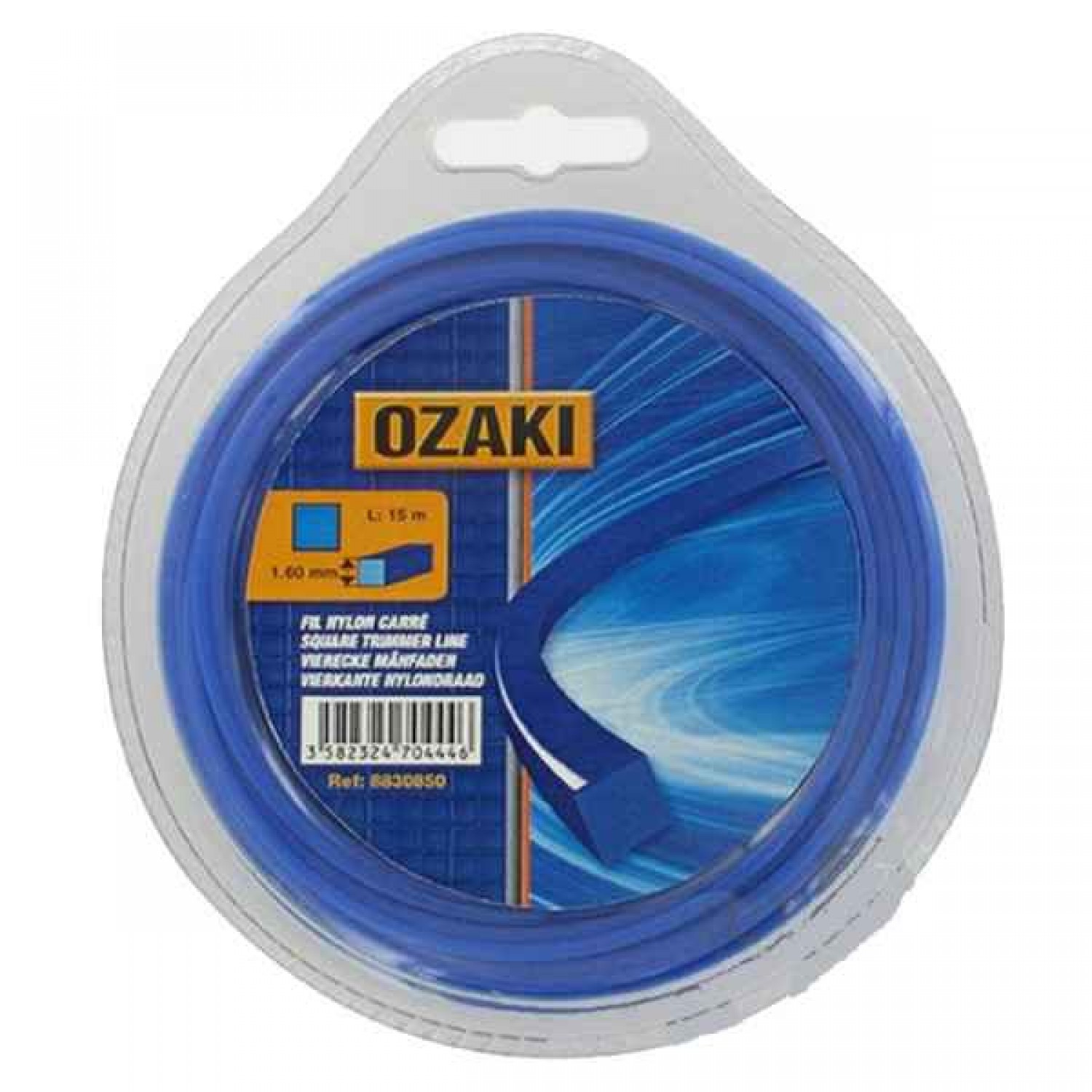 Μεσινέζα Τετράγωνη 2mm x 15m OZAKI Μεσινέζα Τετράγωνη 2mm x 15m OZAKI - Μεσινέζες Τετράγωνες Θαμνοκοπτικών