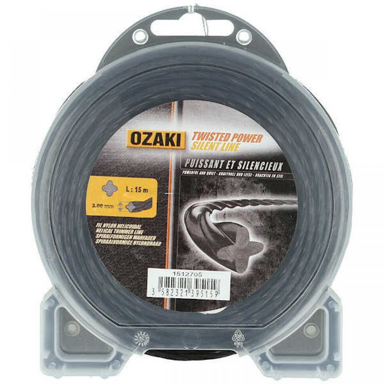 Twisted Cord 3.0mm x 15m OZAKI - Brushcutter Lines & Cords Twisted Cord 3.0mm x 15m OZAKI - Cords