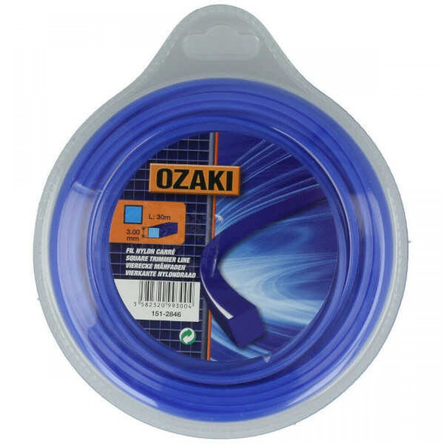 Square Cord 3.0mm x 30m OZAKI - Brushcutter Lines & Cords Square Cord 3.0mm x 30m OZAKI - Cords