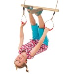 KBT Childrens Ring Trapeze & Metal Rings 58x15.8x3.5cm KBT Wooden Ring Trapeze With Metal Rings 58x15.8x3.5cm for Childrens - Trapeze With Rings