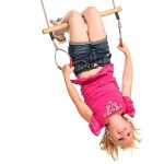 KBT Childrens Ring Trapeze & Metal Rings 58x15.8x3.5cm KBT Wooden Ring Trapeze With Metal Rings 58x15.8x3.5cm for Childrens - Trapeze With Rings