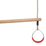 KBT Childrens Ring Trapeze & Metal Rings 58x15.8x3.5cm KBT Wooden Ring Trapeze With Metal Rings 58x15.8x3.5cm for Childrens - Trapeze With Rings