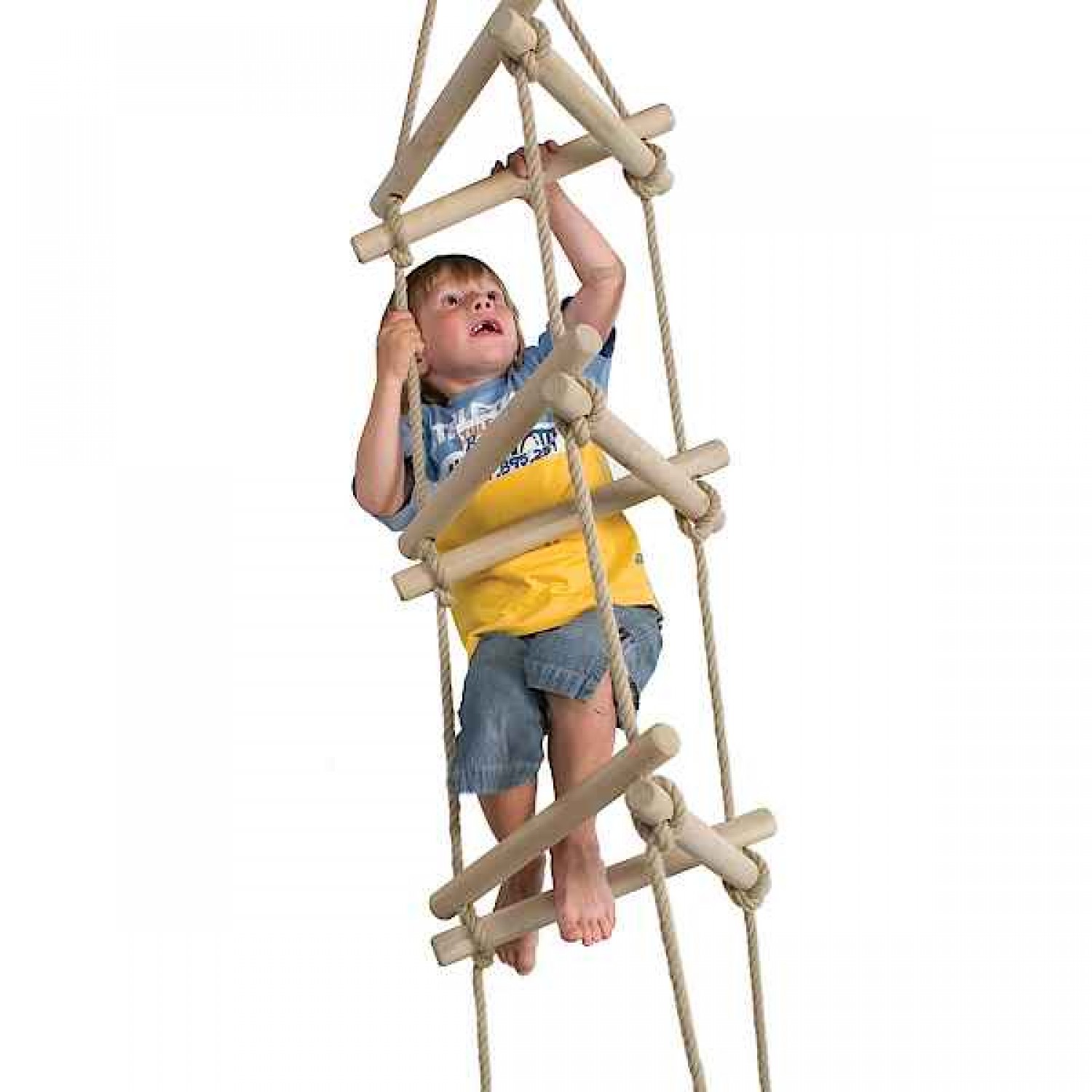 KBT Childrens Wooden Rope Ladder with 3 Sides 210cm KBT Childrens Wooden Rope Ladder with 3 Sides 210cm - Climbing Toys for Kids