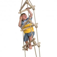 KBT Childrens Wooden Rope Ladder with 3 Sides 210cm - Climbing Toys for Kids