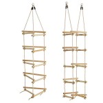 KBT Childrens Wooden Rope Ladder with 3 Sides 210cm KBT Childrens Wooden Rope Ladder with 3 Sides 210cm - Climbing Toys for Kids