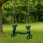 Swinging Plastic Duo Seat Dark Green Color Swinging Plastic Duo Seat Dark Green Color - Plastic Seats-Swings