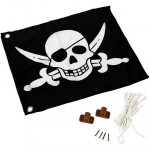 Flag With Hoisting System PIRATE 55x45cm & Rope-KBT Flag With Hoisting System PIRATE 55x45cm & Rope-KBT - Fantasy World for Children