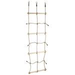Climbing Rope Net 200cm with Wooden Rungs for Childrens - Childrens Climbing Ladders & Nets