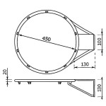 Official Basketball Ring Size Ø45cm for Kids-Playground - Basketball Hoop for Sporty Kids