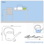 Lechuza Watering Can YULA 1.7lt Slate Grey-Taupe Handle Lechuza Watering Can YULA 1.7lt Slate Grey-Taupe for Garden with Handle - Watering Cans