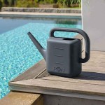MOJA Garden Plastic Watering Can 5lt Slate 44x14x29cm with Handle by Lechuza - Watering Cans