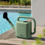 MOJA Garden Plastic Watering Can 5lt Reed Green 44x14x29cm with Handle by Lechuza - Watering Cans