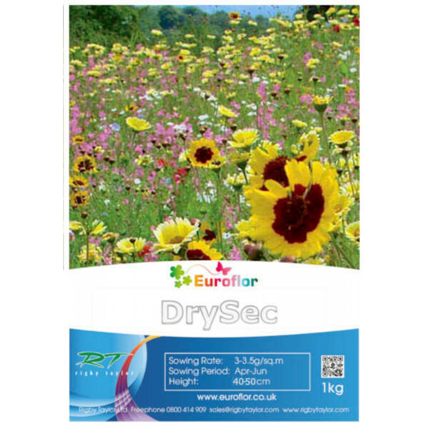 Σπόροι Μείγμα DrySec 1kg για Αστικά Λιβάδια EUROFLOR
