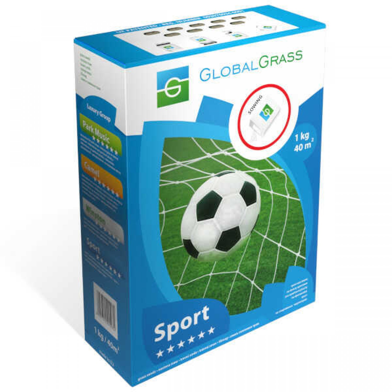 Γκαζόν Αντοχής Sport 0,9kg Μείγμα Σπόρων - Σπόροι Γκαζόν GLOBAL GRASS Γκαζόν Αντοχής Sport 0,9kg Μείγμα Σπόρων - Σπόροι Γκαζόν