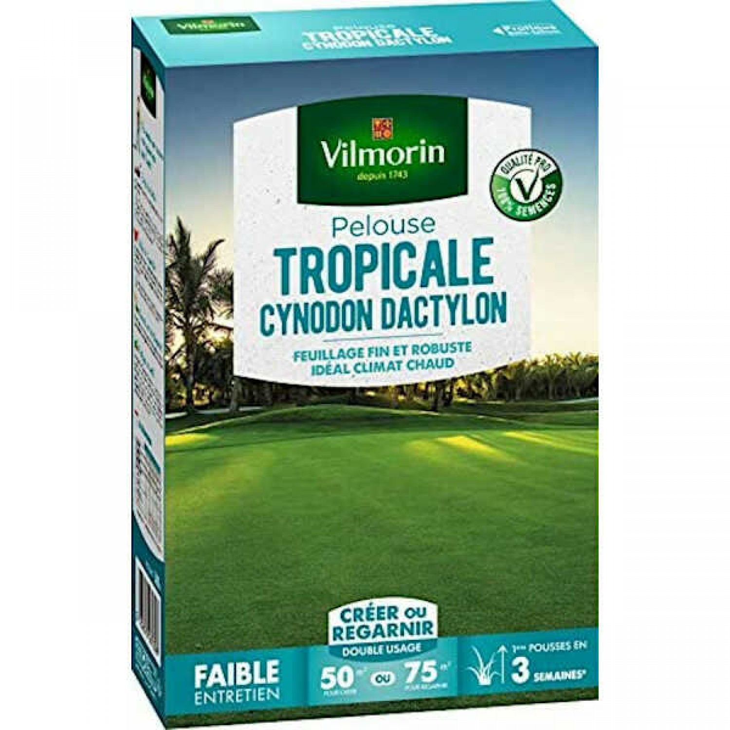 Tropical Lawn Grass (Cynodon dactylon) 0,5Kg Seeds - VILMORIN Turf Grass Seeds Tropical Lawn Grass (Cynodon dactylon) 0,5Kg Seeds - VILMORIN