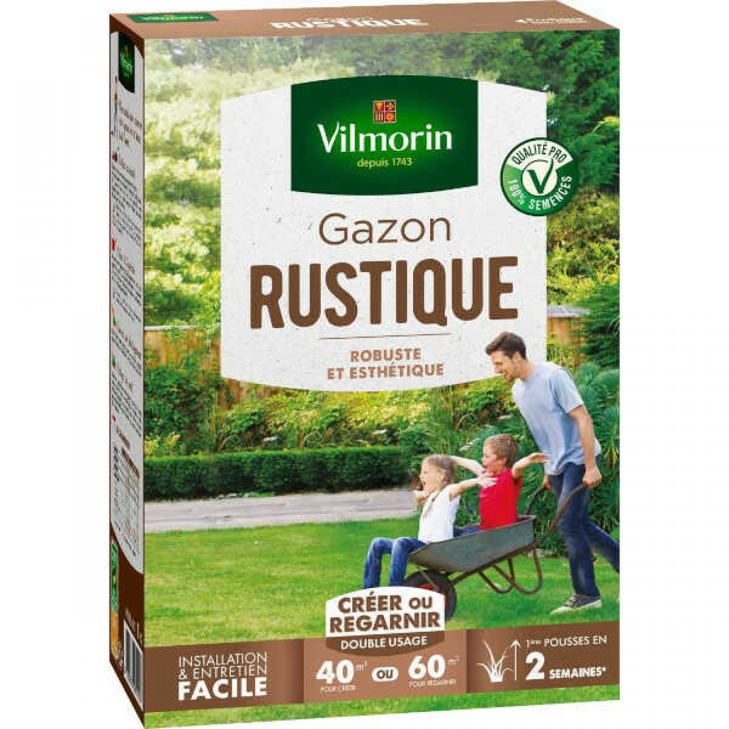 Rustic Lawn Grass 3Kg Mixture Seeds - VILMORIN Turf Grass Seeds Rustic Lawn Grass 3Kg Mixture Seeds - VILMORIN GRASS