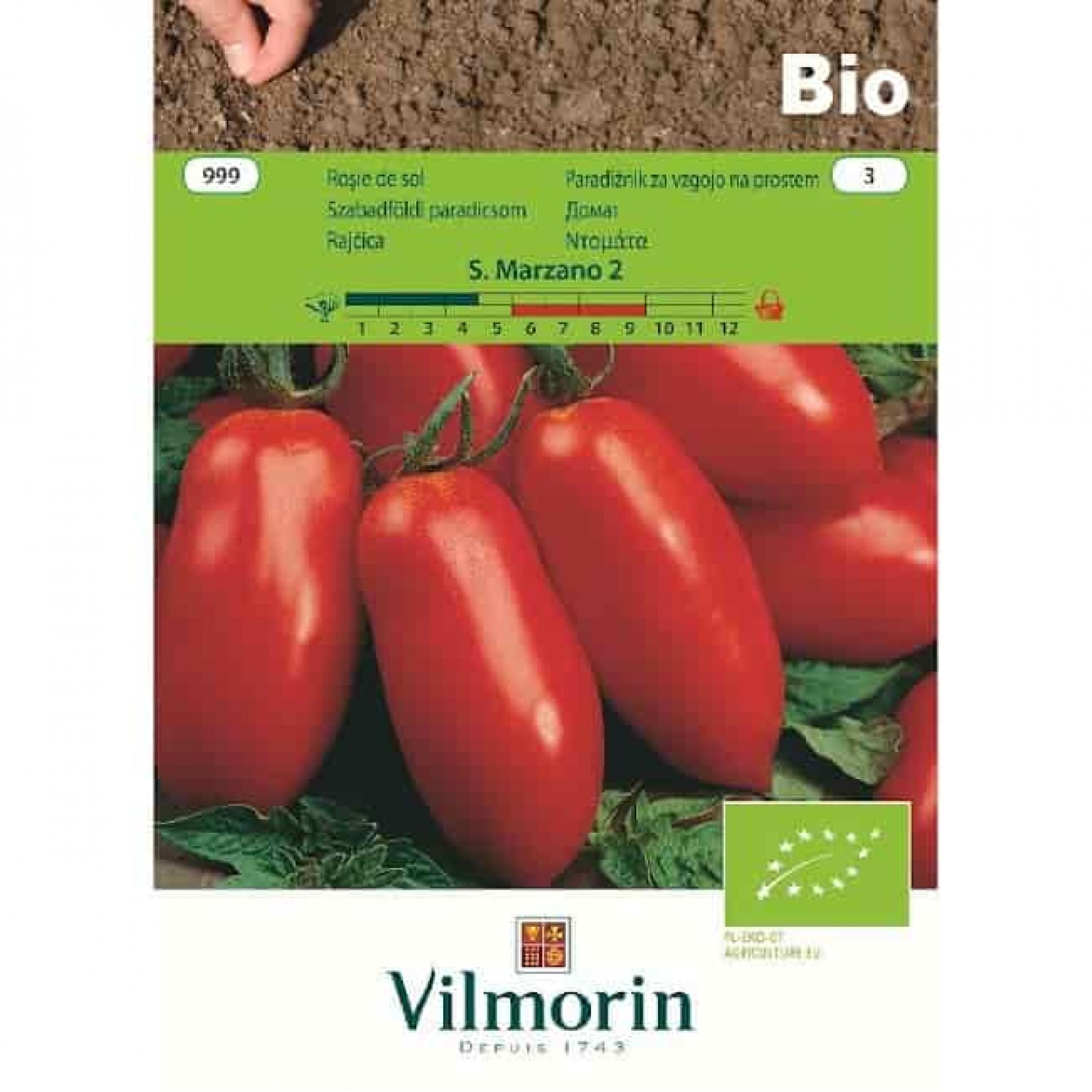 Tomato Bio Saint Marzano 999 VILMORIN | Kipogeorgiki