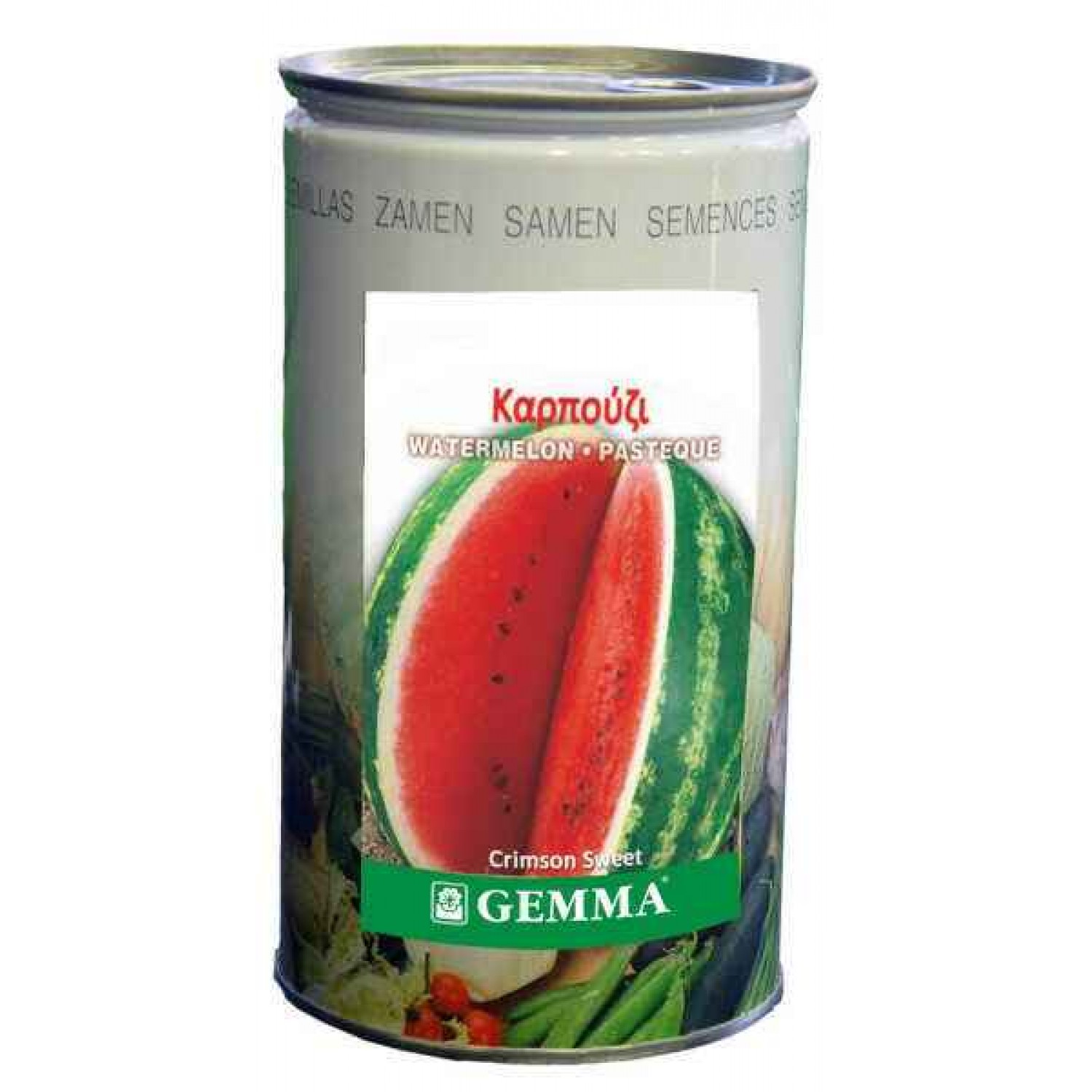 Watermelon Crimson Sweet R0081C 0.5kg Canned Seeds (Citrullus lanatus 'Crimson Sweet') - Seed for Watermelons