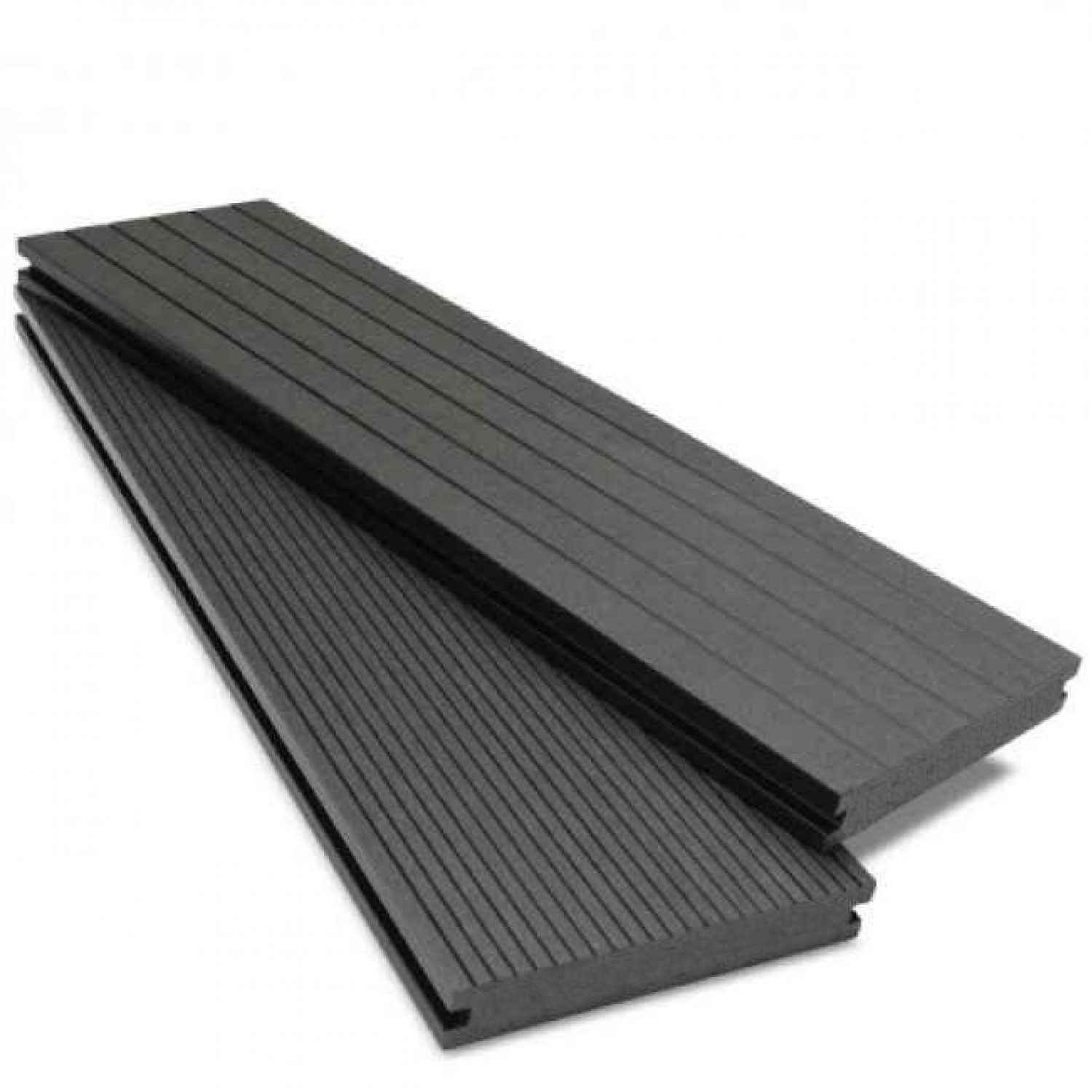 WPC Τάβλα Μασίφ 1,2x7,2x390cm Γκρι Σκούρο Πάτωμα - Περίφραξη | Κηπογεωργική