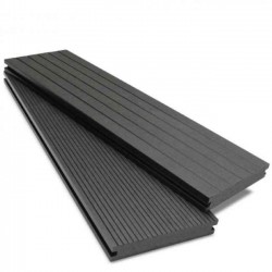 WPC Τάβλα Μασίφ 1,2x7,2x390cm Γκρι Σκούρο Πάτωμα - Περίφραξη | Κηπογεωργική