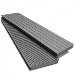 WPC Τάβλα Μασίφ 1,2x7,2x390cm Γκρι Ανοιχτό Πάτωμα - Περίφραξη | Κηπογεωργική