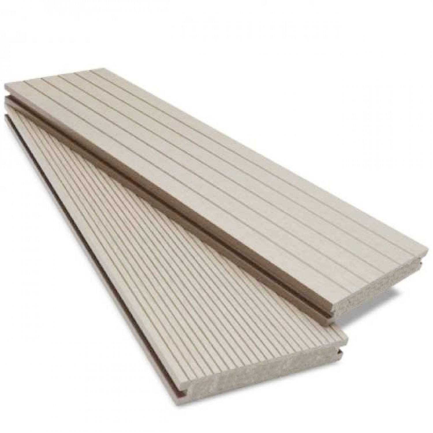 WPC Τάβλα Μασίφ 1,2x7,2x390cm Λευκό / Μπεζ Πάτωμα - Περίφραξη | Κηπογεωργική