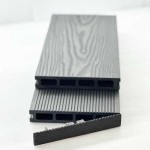 3D WPC Decking Board 2.5x15x360cm Light Grey - Boards for Deck