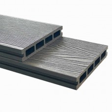 3D WPC Decking Board 2.5x15x360cm Dark Grey - Boards for Deck