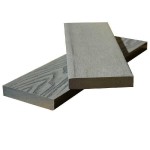 3D WPC Solid End Cover Board 1.7x9x360cm Light Grey - Boards for Deck