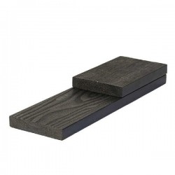 Τάβλα Πατώματος Μασίφ WPC 2 Όψεων 1,7x9x360cm Γκρι Σκούρο - Τάβλες & Σανίδες DECK για Κάλυψη Σόκορων