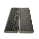 Τάβλα Πατώματος Μασίφ WPC 2 Όψεων 1,7x9x360cm Γκρι Σκούρο - Τάβλες & Σανίδες DECK για Κάλυψη Σόκορων