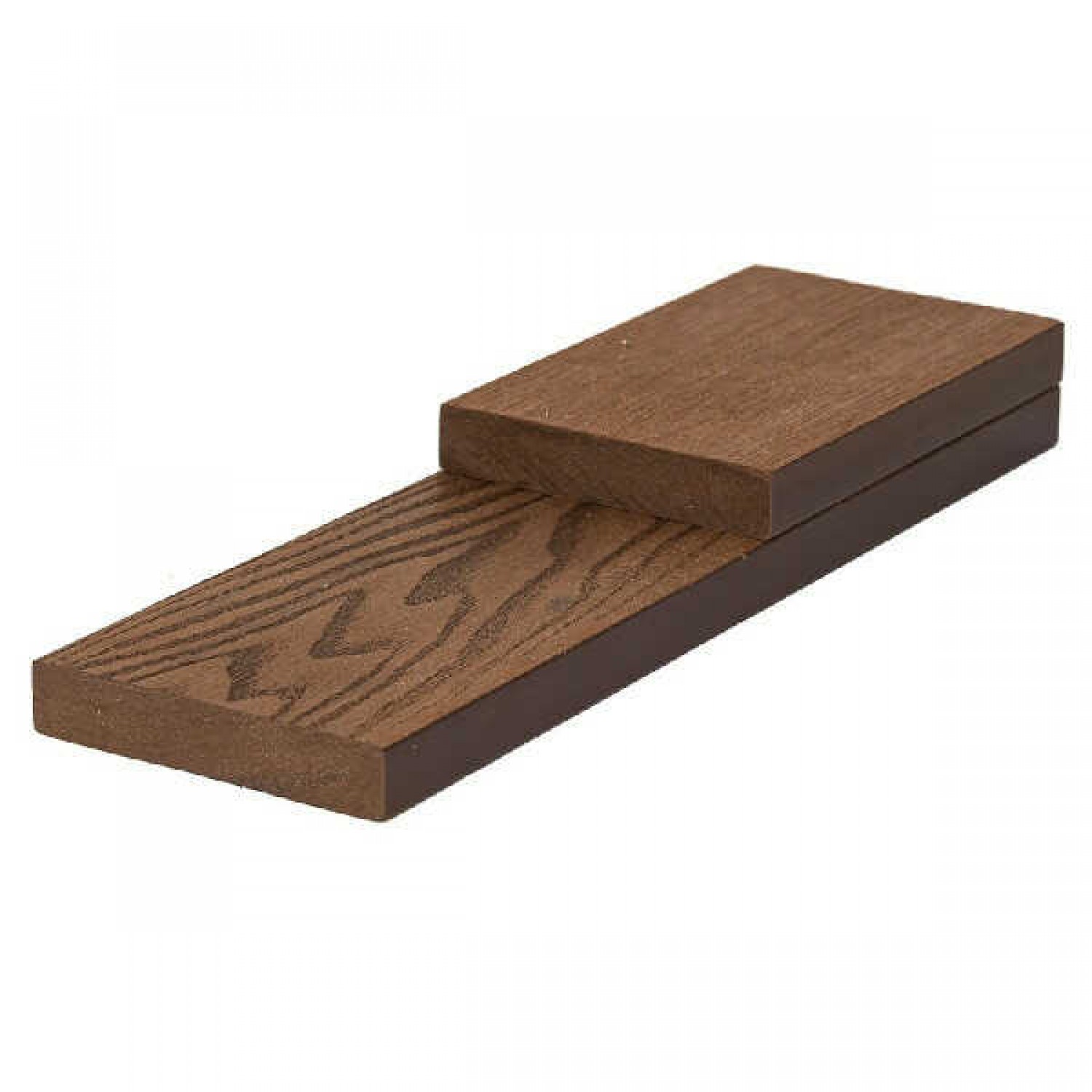 3D WPC Solid End Cover Board 1.7x9x360cm Brown - Boards for Deck