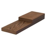 3D WPC Solid End Cover Board 1.7x9x360cm Brown - Boards for Deck